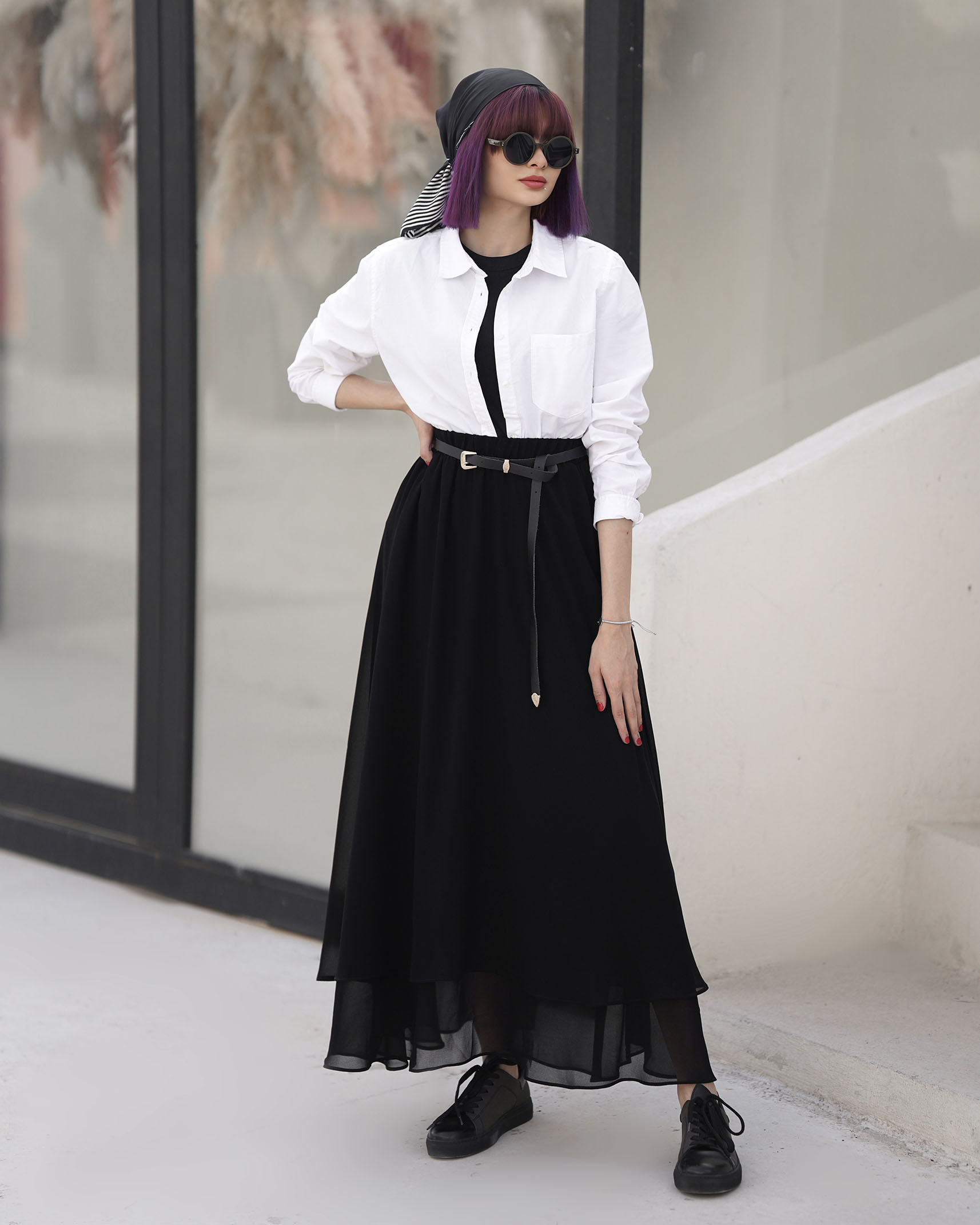 دامن حریر دو طبقه