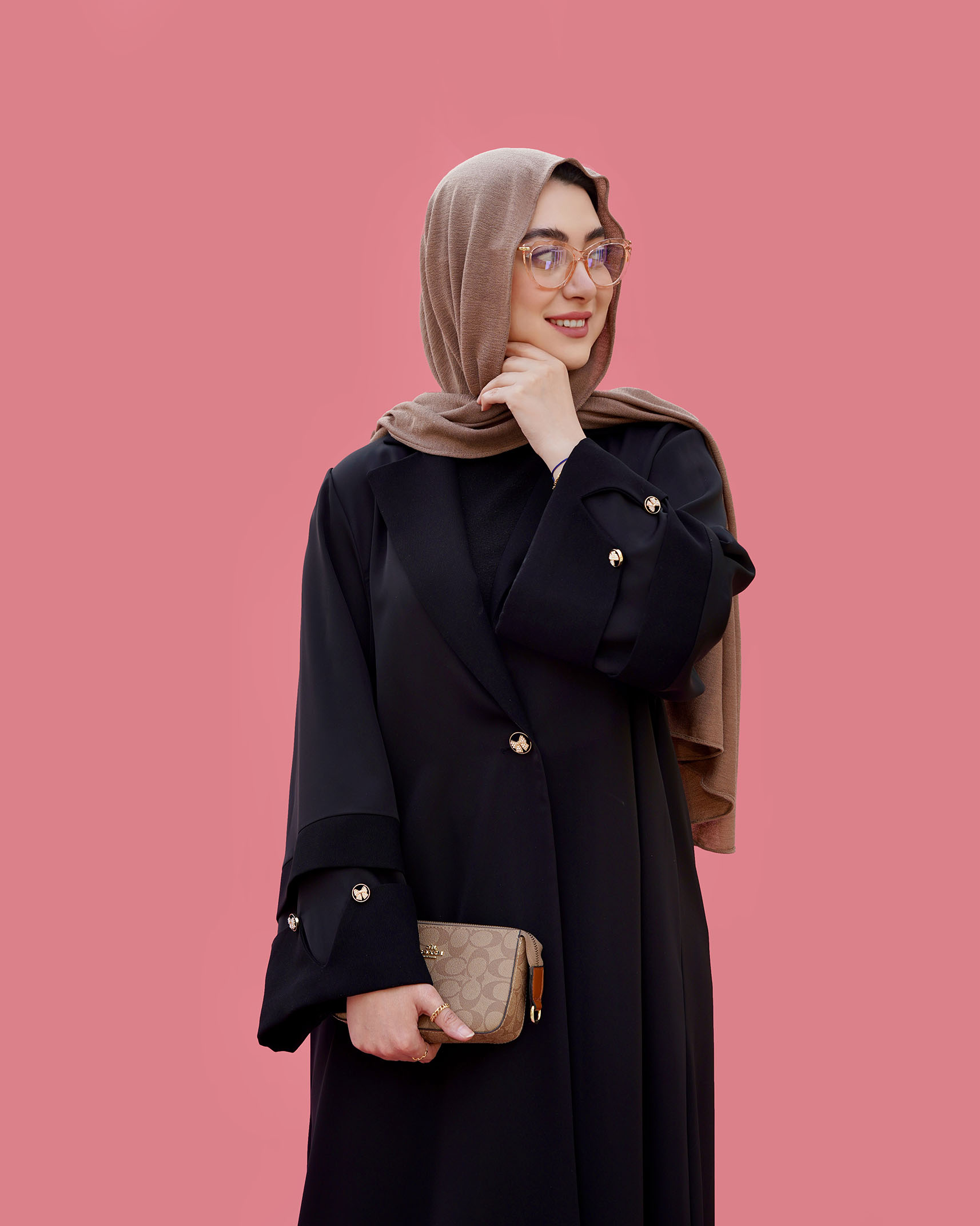 عبا یقه انگلیسی دکمه پاپیون