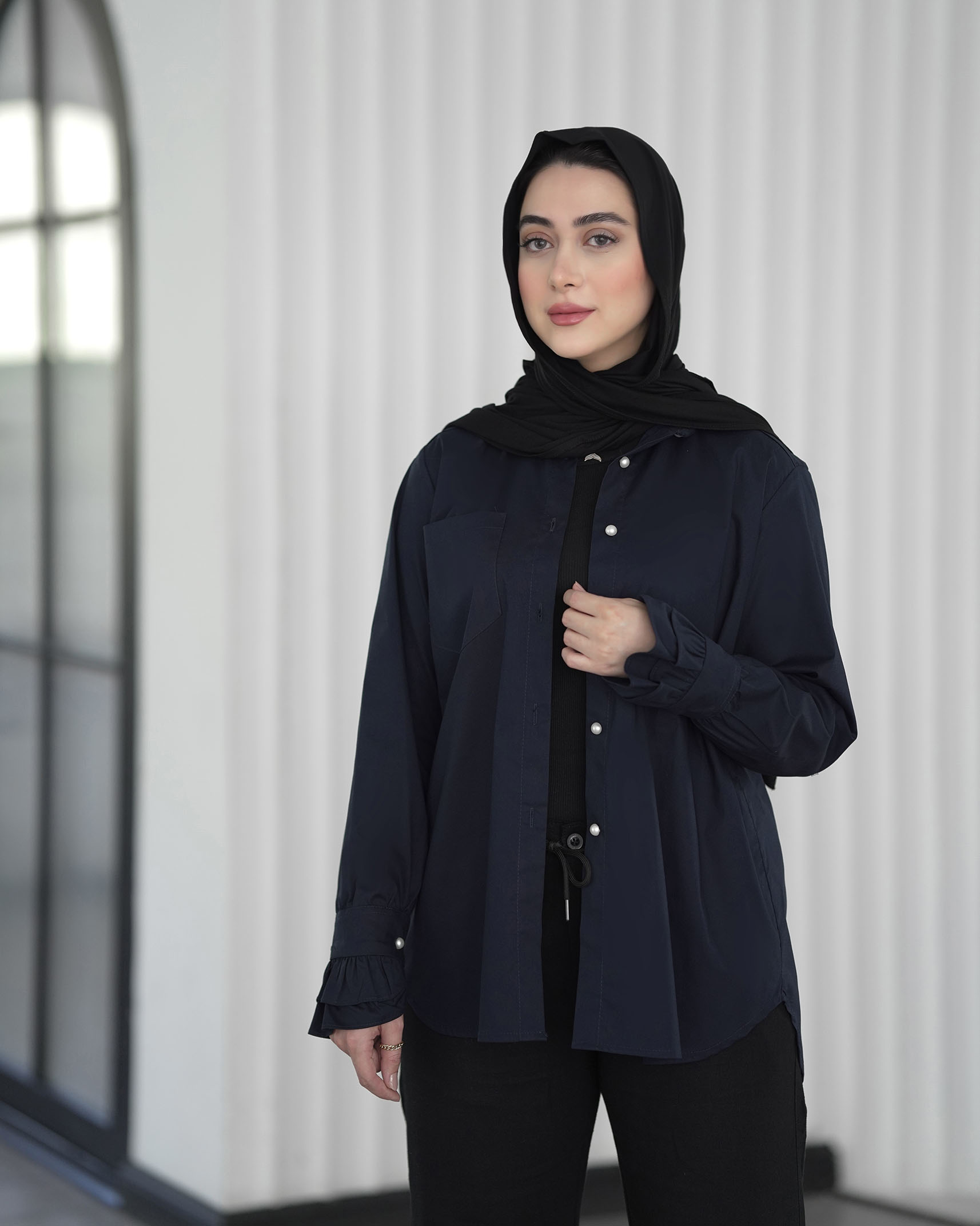 شومیز سورمه ای