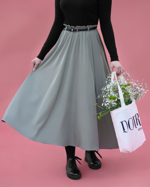 دامن کلوش کرپ پلاسما